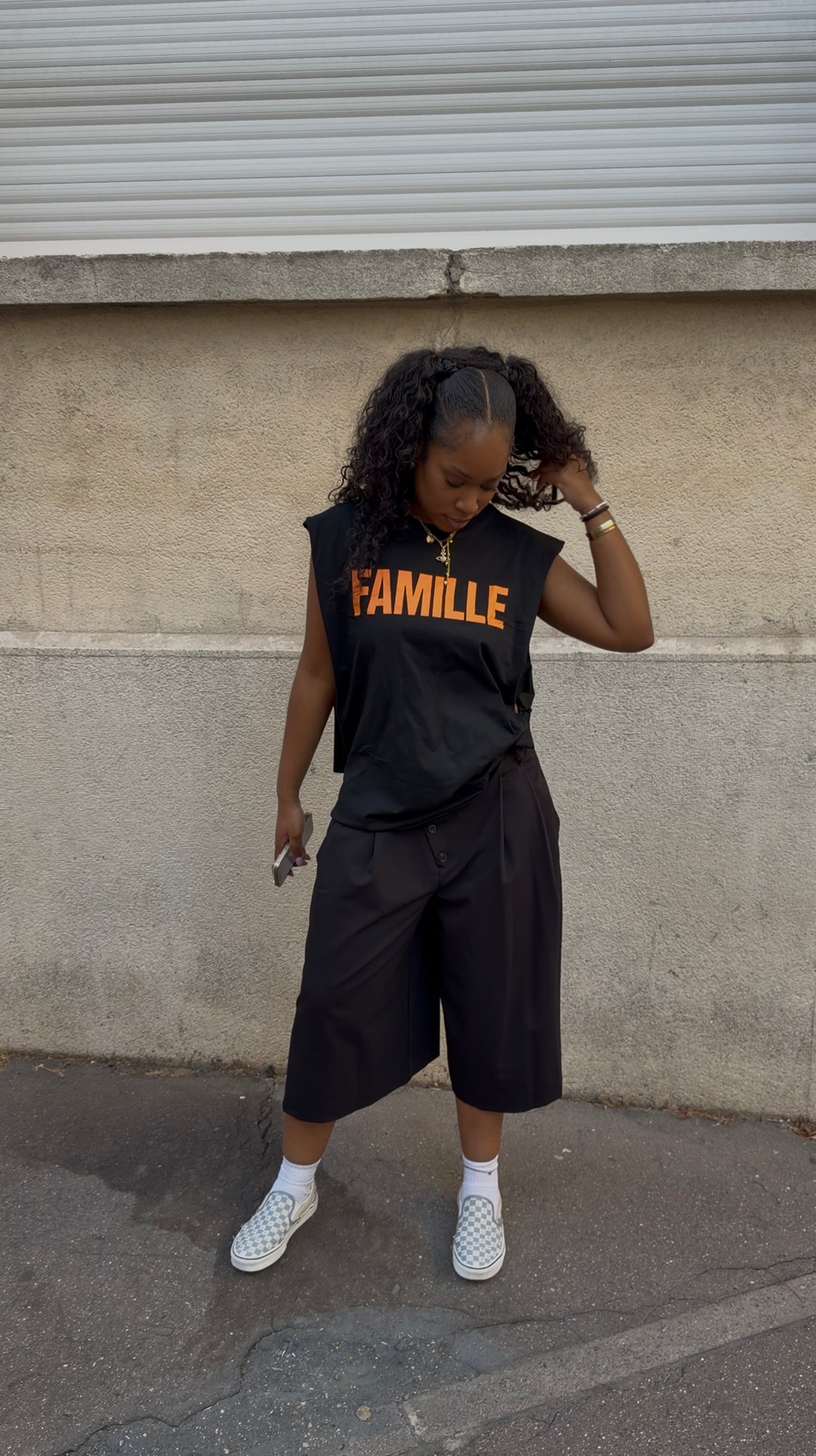 T-SHIRT SANS MANCHES FEMME "MAISON FAMILLE"