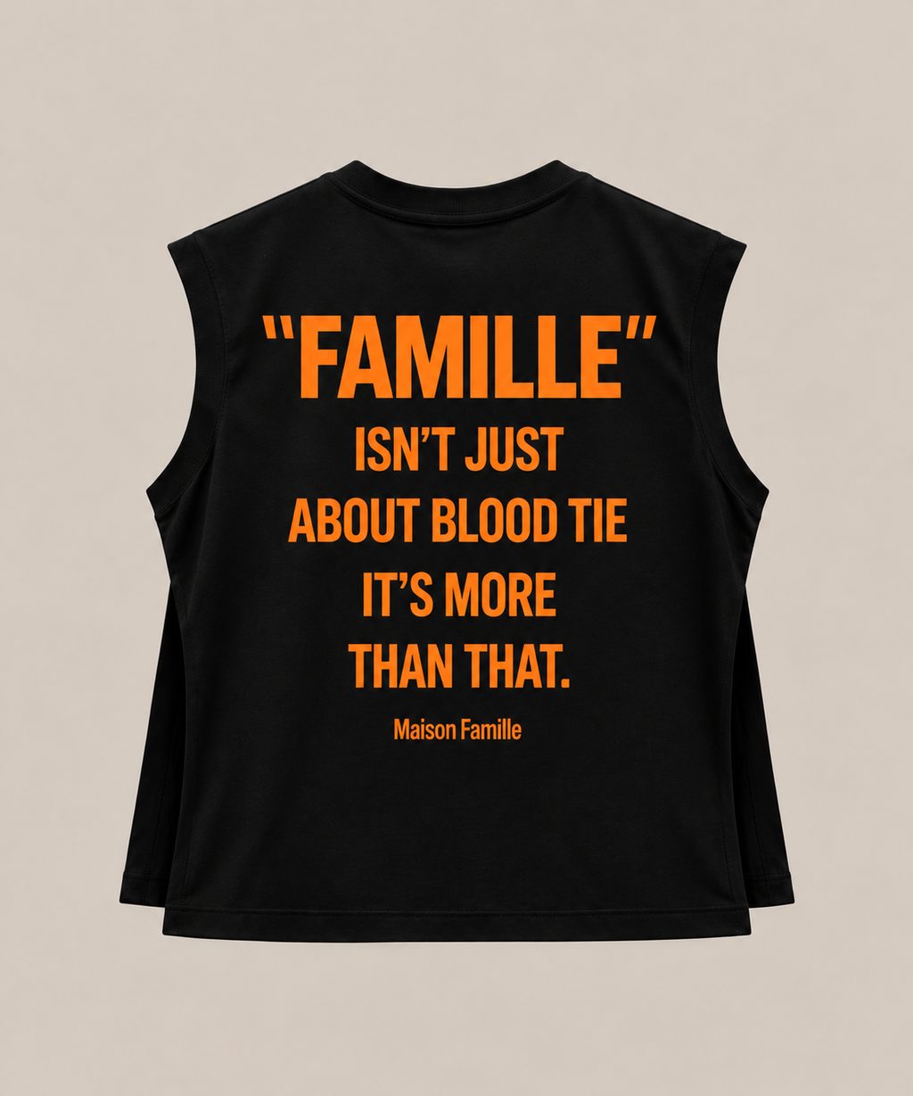 T-SHIRT SANS MANCHES FEMME "MAISON FAMILLE"