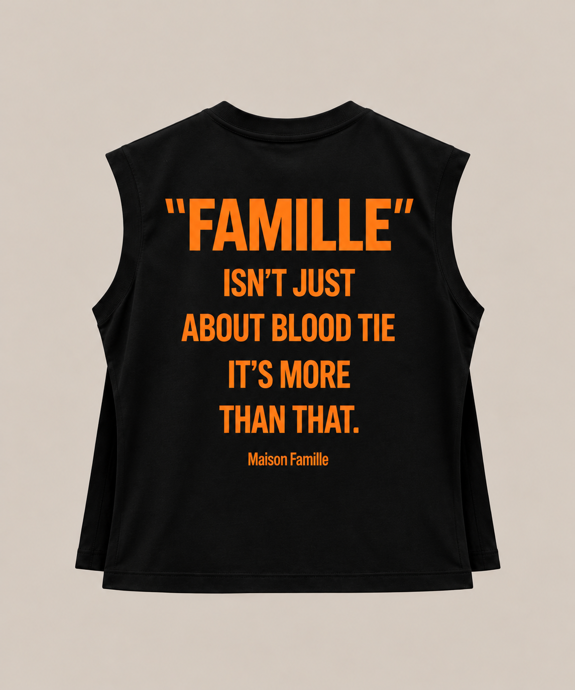 T-SHIRT SANS MANCHES FEMME "MAISON FAMILLE"
